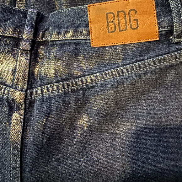 Urban Outfitters BDG High-Waisted Cowboy Jean in Foil Blue Metallic Size 28 NWT - Picture 12 of 12